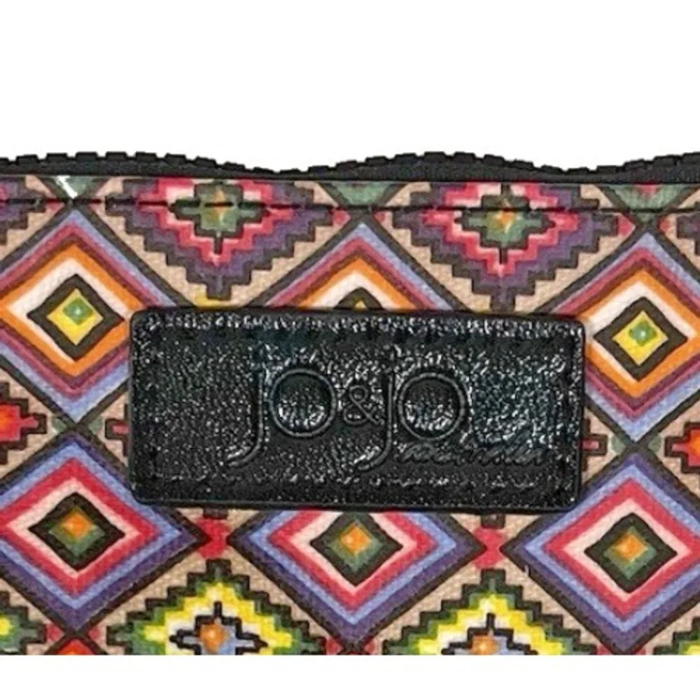 Jo & Jo Womens Makeup Cosmetic Bag Zip Pouch Multicolor Aztec Print Australia